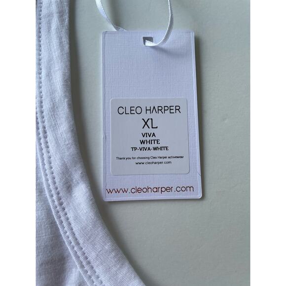 NWT Cleo Harper Viva Tank Top White Size XL - Picture 7 of 8